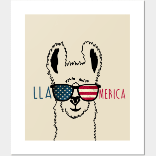 Llamerica 4th Of July Posters and Art